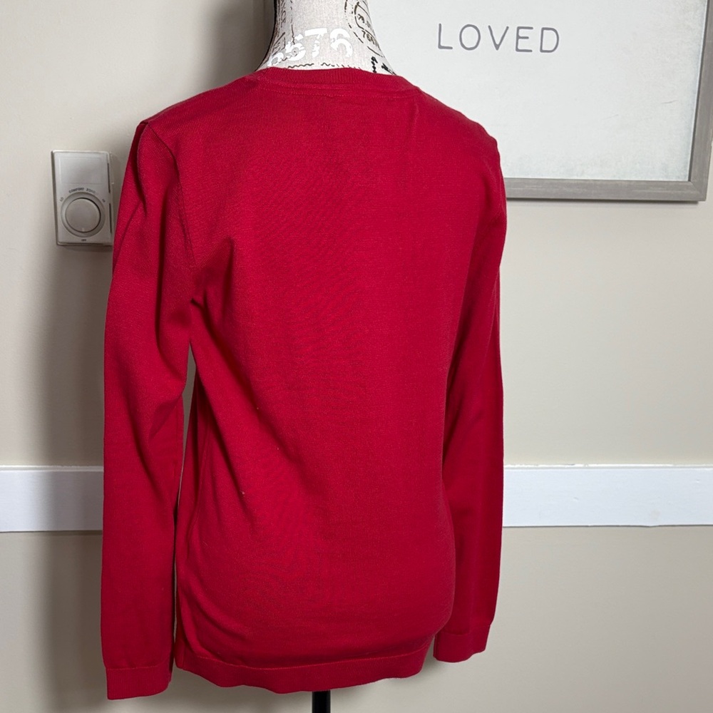 NWT Tommy Hilfiger Red Sweater with Bear Design - Picture 4 of 7